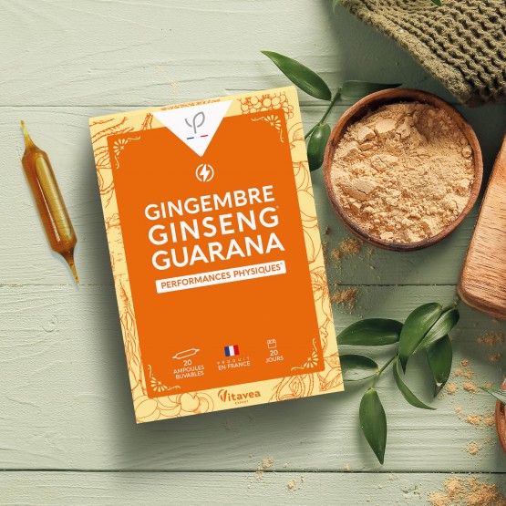 Ampoules Gingembre, Ginseng & Guarana cure antifatigue sexuelle PONROY